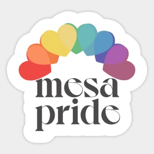 Mesa Pride //// Retro Typography Rainbow Design Sticker